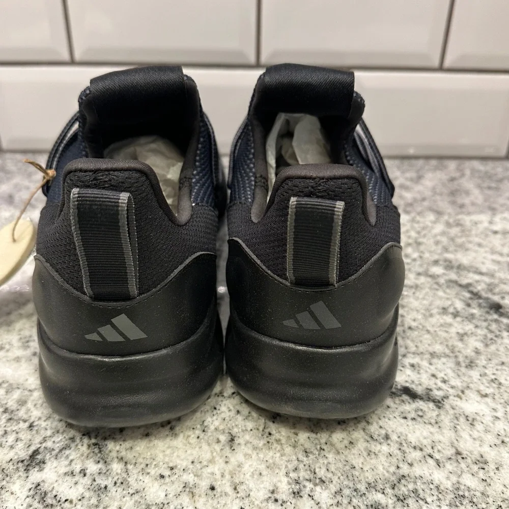 Adidas Mens 9.5 Lite Racer Adapt 7.0 Carbon Black Slip On Athleisure Sneaker